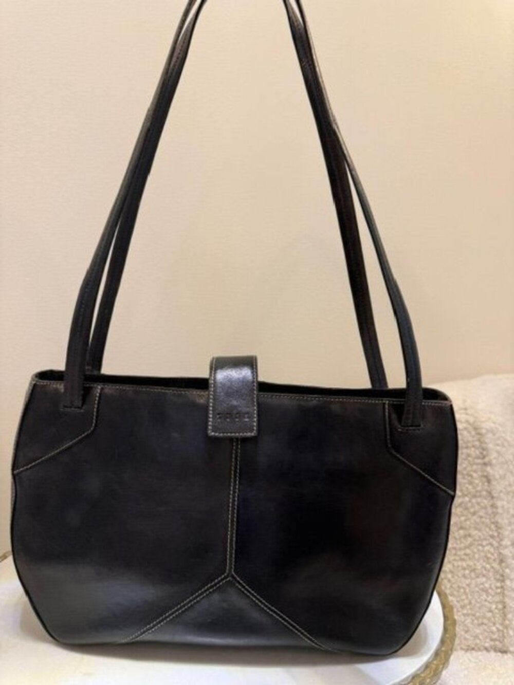 TUSK Black Leather Purse
